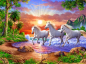 Preview: Diamond Painting Weisse Pferde am Strand
